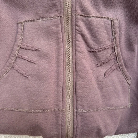 Prairie Underground - Dusty Purple Hooded Long Sleeve Hoodie Jacket/Dress - S - Picture 5 of 7